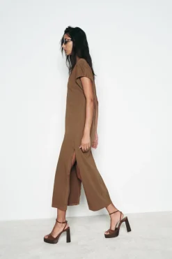 Online VESTIDO MIDI LAVADO Mujer Vestidos