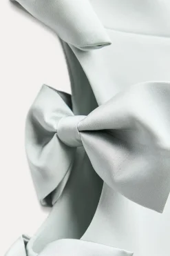 Outlet VESTIDO MIDI LAZOS SATINADOS Mujer Vestidos