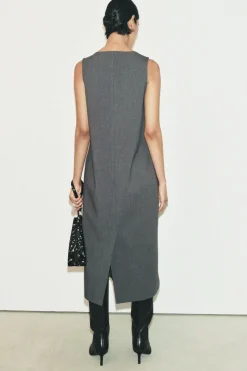 Discount VESTIDO MIDI MANGA SISA Mujer Vestidos