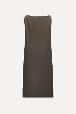 Fashion VESTIDO MIDI MEZCLA LANA ZW COLLECTION Mujer Vestidos