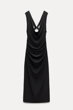 Clearance VESTIDO MIDI NUDO ESPALDA Mujer Vestidos