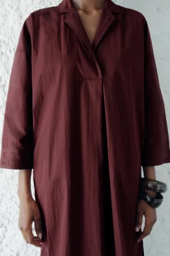 Fashion VESTIDO MIDI PESPUNTES ZW COLLECTION Mujer Vestidos