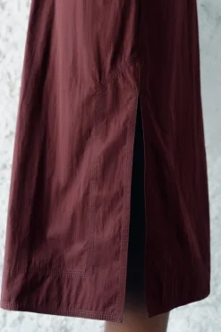 Fashion VESTIDO MIDI PESPUNTES ZW COLLECTION Mujer Vestidos