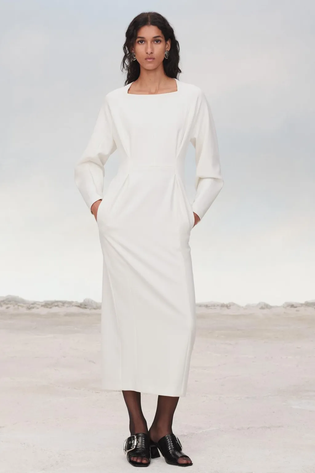 Outlet VESTIDO MIDI PINZAS LIMITED EDITION Mujer Vestidos