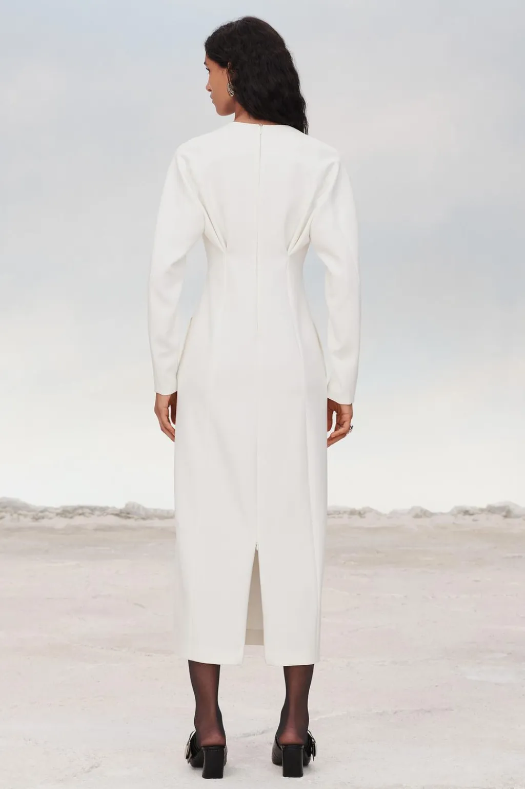 Outlet VESTIDO MIDI PINZAS LIMITED EDITION Mujer Vestidos