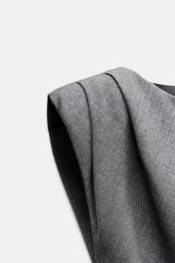 Online VESTIDO MIDI PLIEGUES CINTURA Mujer Vestidos