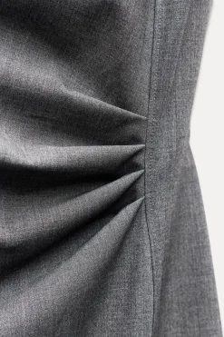 Online VESTIDO MIDI PLIEGUES CINTURA Mujer Vestidos