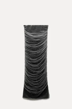 Outlet VESTIDO MIDI PUNTO BOLAS Mujer Vestidos|Cárdigan / Jerséis