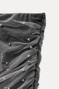 Outlet VESTIDO MIDI PUNTO BOLAS Mujer Vestidos|Cárdigan / Jerséis