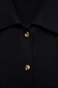 Outlet VESTIDO MIDI PUNTO BOTONES Mujer Vestidos|Cárdigan / Jerséis