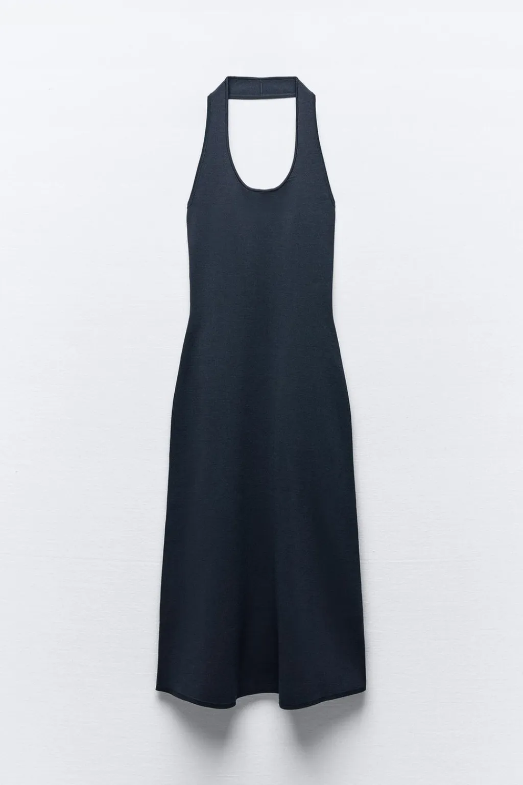 Outlet VESTIDO MIDI PUNTO HALTER Mujer Vestidos|Cárdigan / Jerséis