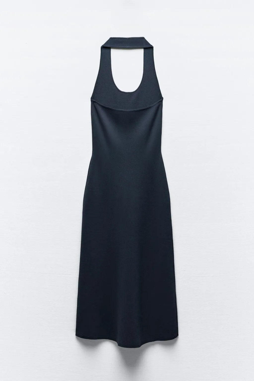 Outlet VESTIDO MIDI PUNTO HALTER Mujer Vestidos|Cárdigan / Jerséis