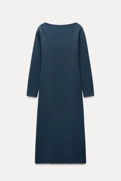 Hot VESTIDO MIDI PUNTO LISO Mujer Vestidos|Cárdigan / Jerséis