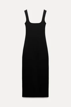 Sale VESTIDO MIDI PUNTO STRETCH Mujer Vestidos