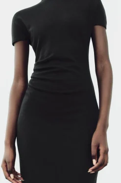 Hot VESTIDO MIDI PUNTO STRETCH Mujer Vestidos