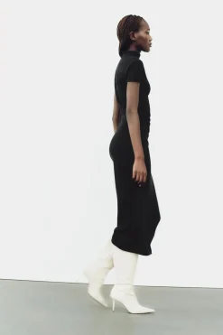 Hot VESTIDO MIDI PUNTO STRETCH Mujer Vestidos