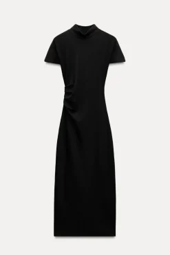 Hot VESTIDO MIDI PUNTO STRETCH Mujer Vestidos