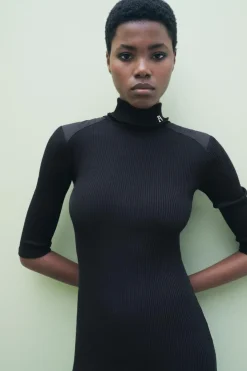 Hot VESTIDO MIDI RIB Mujer Vestidos