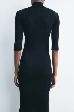 Hot VESTIDO MIDI RIB Mujer Vestidos