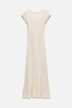 Outlet VESTIDO MIDI RÚSTICO Mujer Vestidos