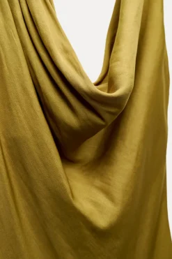 Online VESTIDO MIDI SATINADO Mujer Vestidos