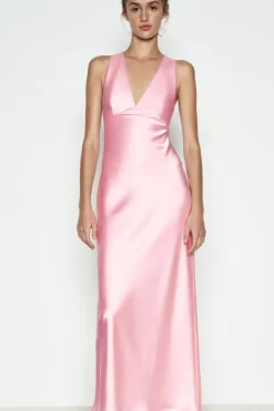 Online VESTIDO MIDI SATINADO Mujer Vestidos