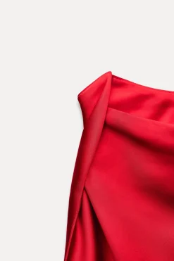 Online VESTIDO MIDI SATINADO Mujer Vestidos