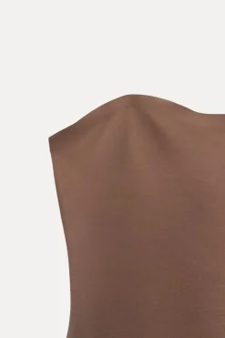 Hot VESTIDO MIDI SATINADO ABERTURA Mujer Vestidos