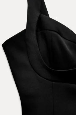 Discount VESTIDO MIDI SATINADO CUT OUT Mujer Vestidos