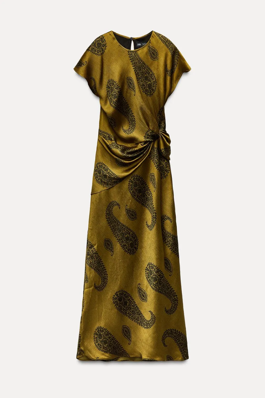 Outlet VESTIDO MIDI SATINADO ESTAMPADO Mujer Vestidos