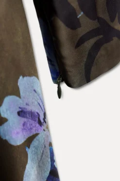 Online VESTIDO MIDI SATINADO ESTAMPADO FLORAL Mujer Vestidos