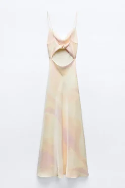 Clearance VESTIDO MIDI SATINADO FOIL Mujer Vestidos