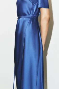 Online VESTIDO MIDI SATINADO ZW COLLECTION Mujer Vestidos