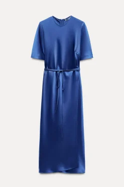 Online VESTIDO MIDI SATINADO ZW COLLECTION Mujer Vestidos