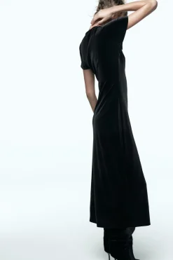 Sale VESTIDO MIDI TERCIOPELO Mujer Vestidos