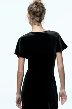 Sale VESTIDO MIDI TERCIOPELO Mujer Vestidos