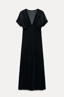 Sale VESTIDO MIDI TERCIOPELO Mujer Vestidos