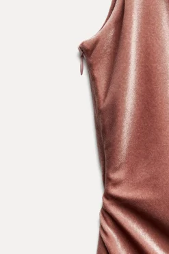 Fashion VESTIDO MIDI TERCIOPELO Mujer Vestidos