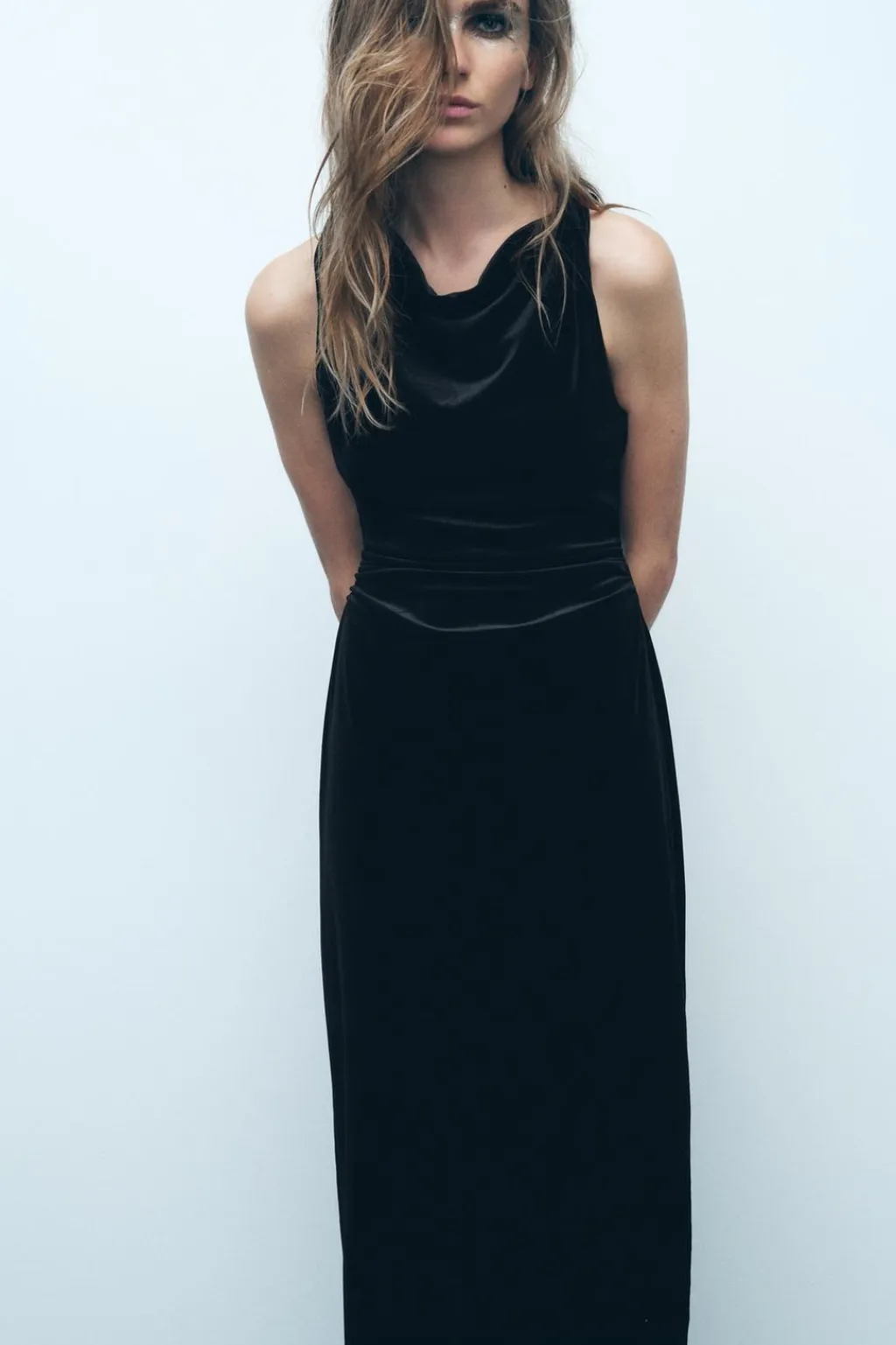 Clearance VESTIDO MIDI TERCIOPELO Mujer Vestidos