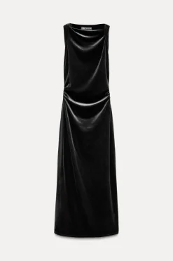 Clearance VESTIDO MIDI TERCIOPELO Mujer Vestidos