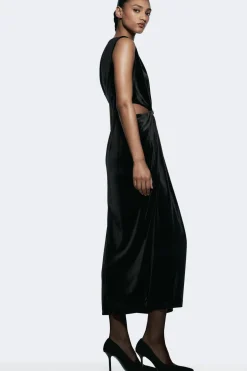 Online VESTIDO MIDI TERCIOPELO HEBILLA Mujer Vestidos