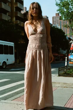 Discount VESTIDO MIDI TEXTURA Mujer Vestidos