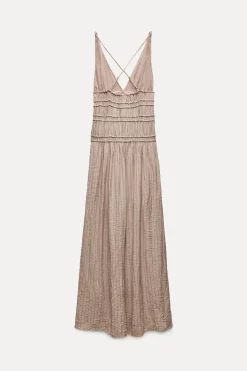 Discount VESTIDO MIDI TEXTURA Mujer Vestidos