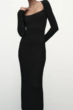 Sale VESTIDO MIDI TEXTURA Mujer Vestidos