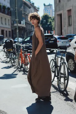 Hot VESTIDO MIDI VOLUMEN Mujer Vestidos