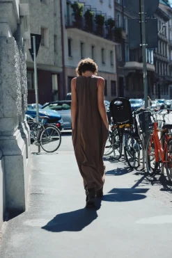 Hot VESTIDO MIDI VOLUMEN Mujer Vestidos