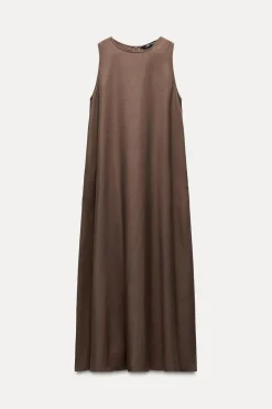 Hot VESTIDO MIDI VOLUMEN Mujer Vestidos