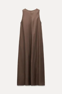 Hot VESTIDO MIDI VOLUMEN Mujer Vestidos