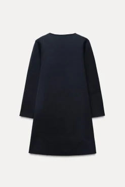 Sale VESTIDO MINI CRUZADO PUNTO Mujer Vestidos|Cárdigan / Jerséis