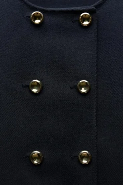 Sale VESTIDO MINI CRUZADO PUNTO Mujer Vestidos|Cárdigan / Jerséis